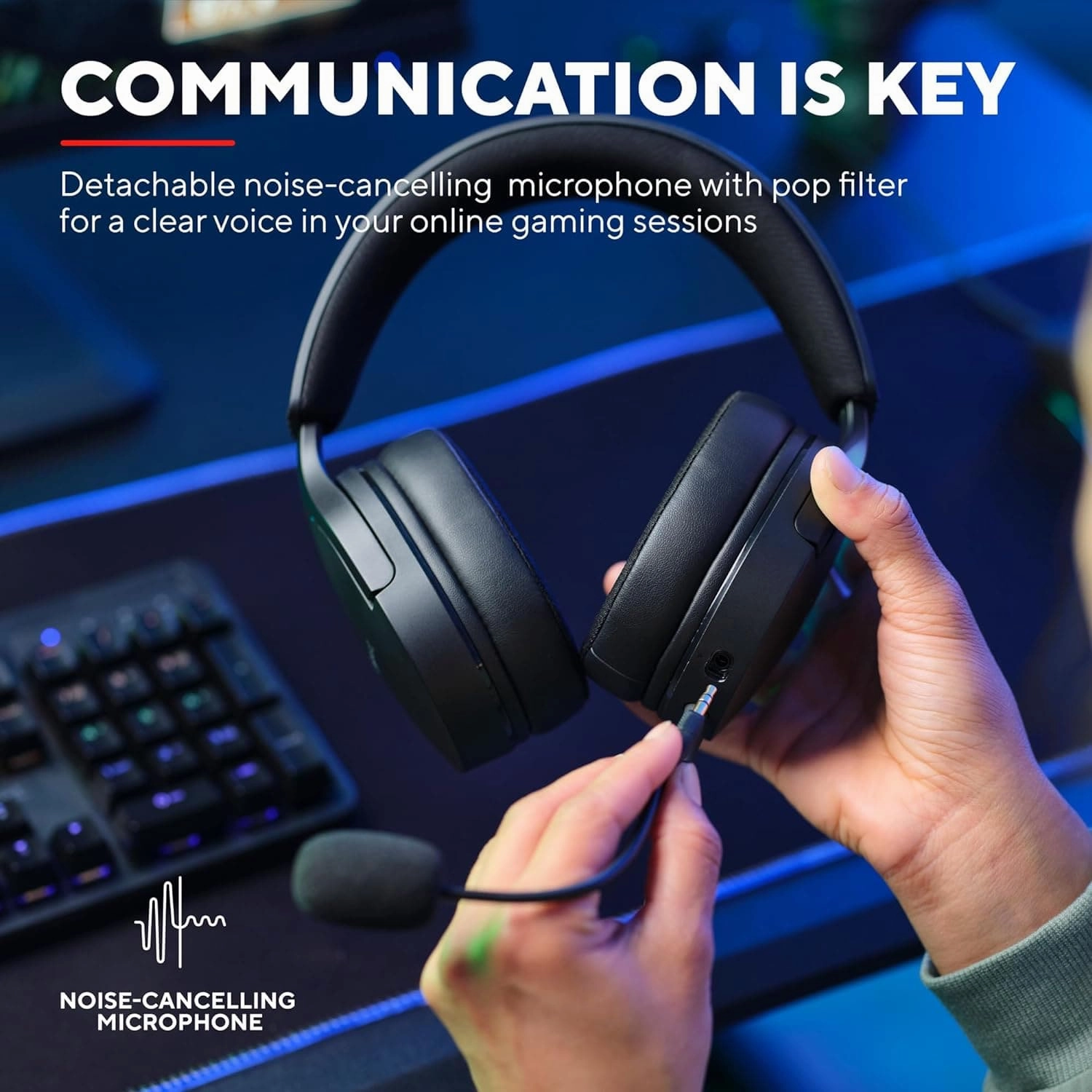 Trust Gaming GXT 490 Fayzo USB Gaming Headset 7.1 Surround Sound, 50mm Drivers, 85% Recycled Plastics, RGB Over-Ear Wired Headphones, with Noise Cancelling Microphone for PC PS5 - Black