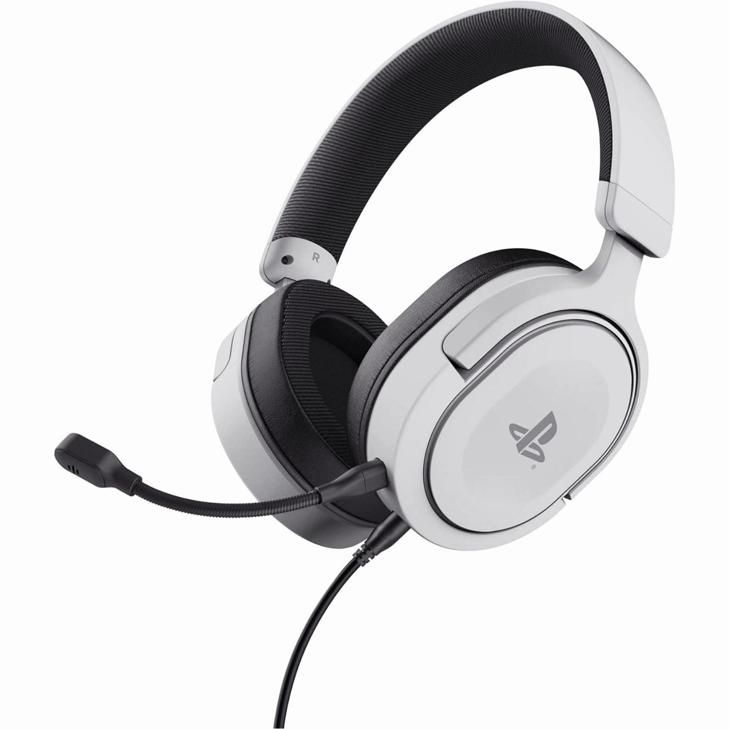 Trust Gaming GXT 498W Forta Wired Gaming Headset - Officially Licensed for PS5/PS4, 50mm Drivers, Detachable Mic, 1.2m Cable, Over-Ear, White earbuds and headphones, true wireless earbuds, noise cancelling earbuds
