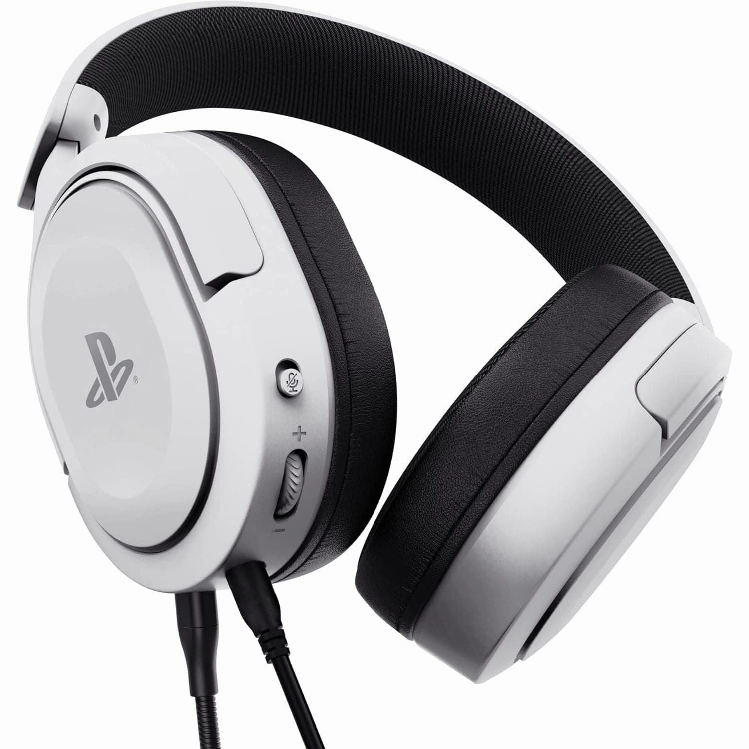 Trust Gaming GXT 498W Forta Wired Gaming Headset - Officially Licensed for PS5/PS4, 50mm Drivers, Detachable Mic, 1.2m Cable, Over-Ear, White