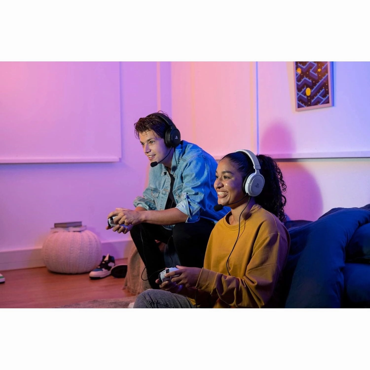 Trust Gaming GXT 498W Forta Wired Gaming Headset - Officially Licensed for PS5/PS4, 50mm Drivers, Detachable Mic, 1.2m Cable, Over-Ear, White