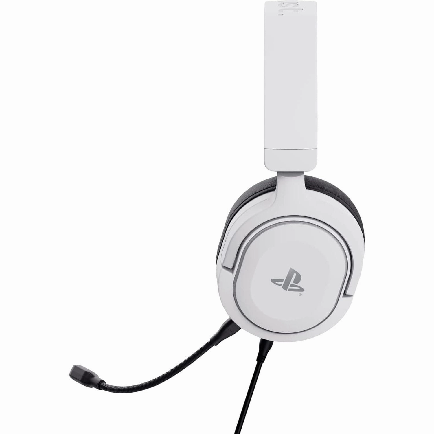 Trust Gaming GXT 498W Forta Wired Gaming Headset - Officially Licensed for PS5/PS4, 50mm Drivers, Detachable Mic, 1.2m Cable, Over-Ear, White