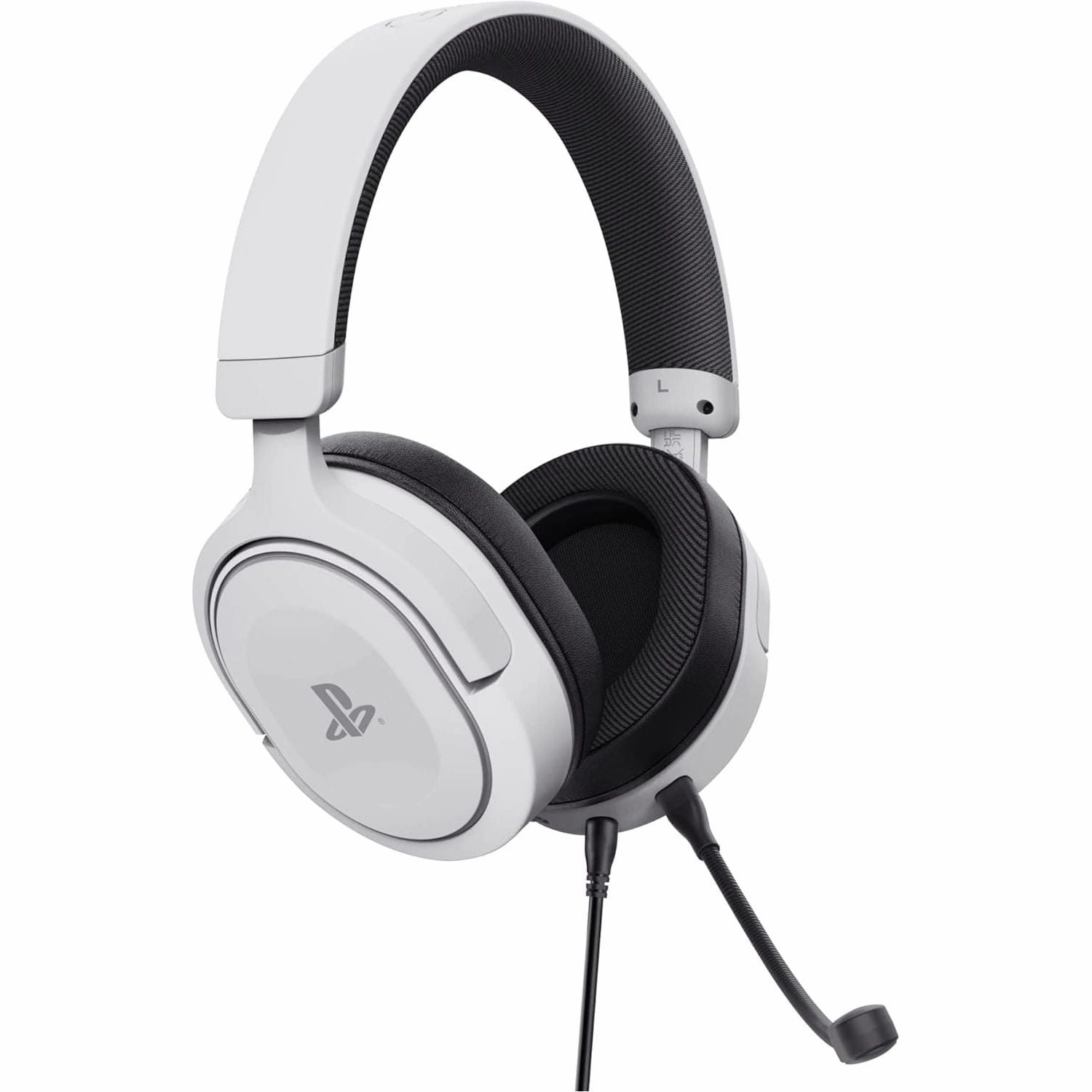 Trust Gaming GXT 498W Forta Wired Gaming Headset - Officially Licensed for PS5/PS4, 50mm Drivers, Detachable Mic, 1.2m Cable, Over-Ear, White