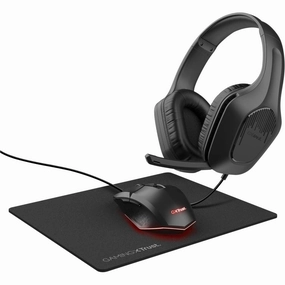 Trust Gaming GXT 790 Tridox 3-in-1 Gaming PC Bundle - Lightweight Headset with 50mm Drivers, Programmable Wired Mouse 200-6400 DPI, Mouse Mat, Gamer Set for Computer, Laptop, Desktop - Black home and kitchen gadgets, smart home electronics, kitchen tech ga