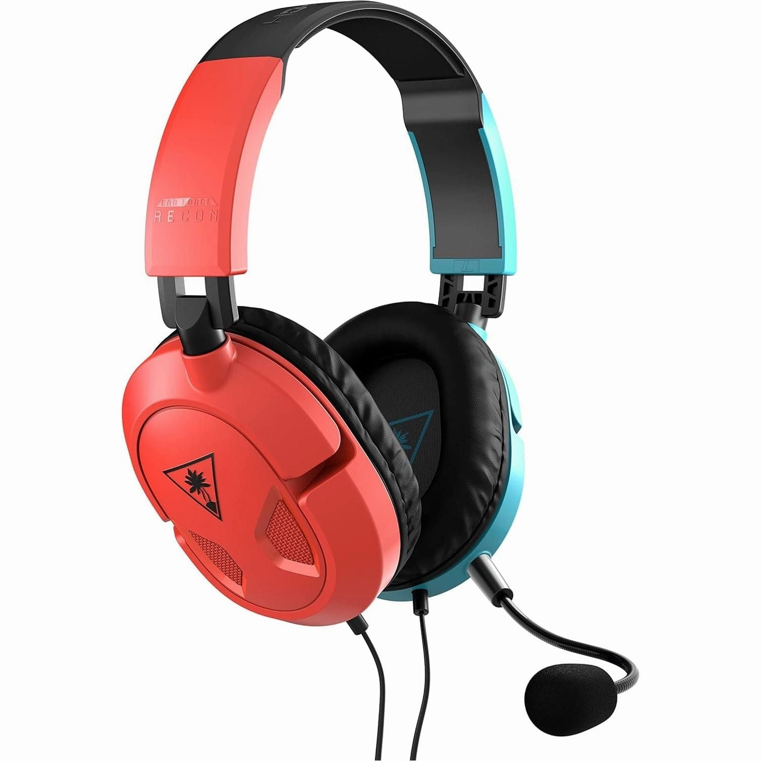 Turtle Beach Recon 50 Gaming Headset - Red/Blue, 3.5mm, Compatible with Switch, Xbox, PS5, PC & Mobile