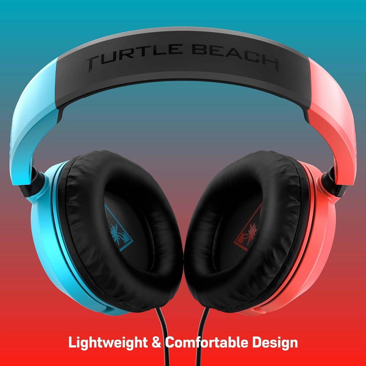 Turtle Beach Recon 50 Gaming Headset - Red/Blue, 3.5mm, Compatible with Switch, Xbox, PS5, PC & Mobile