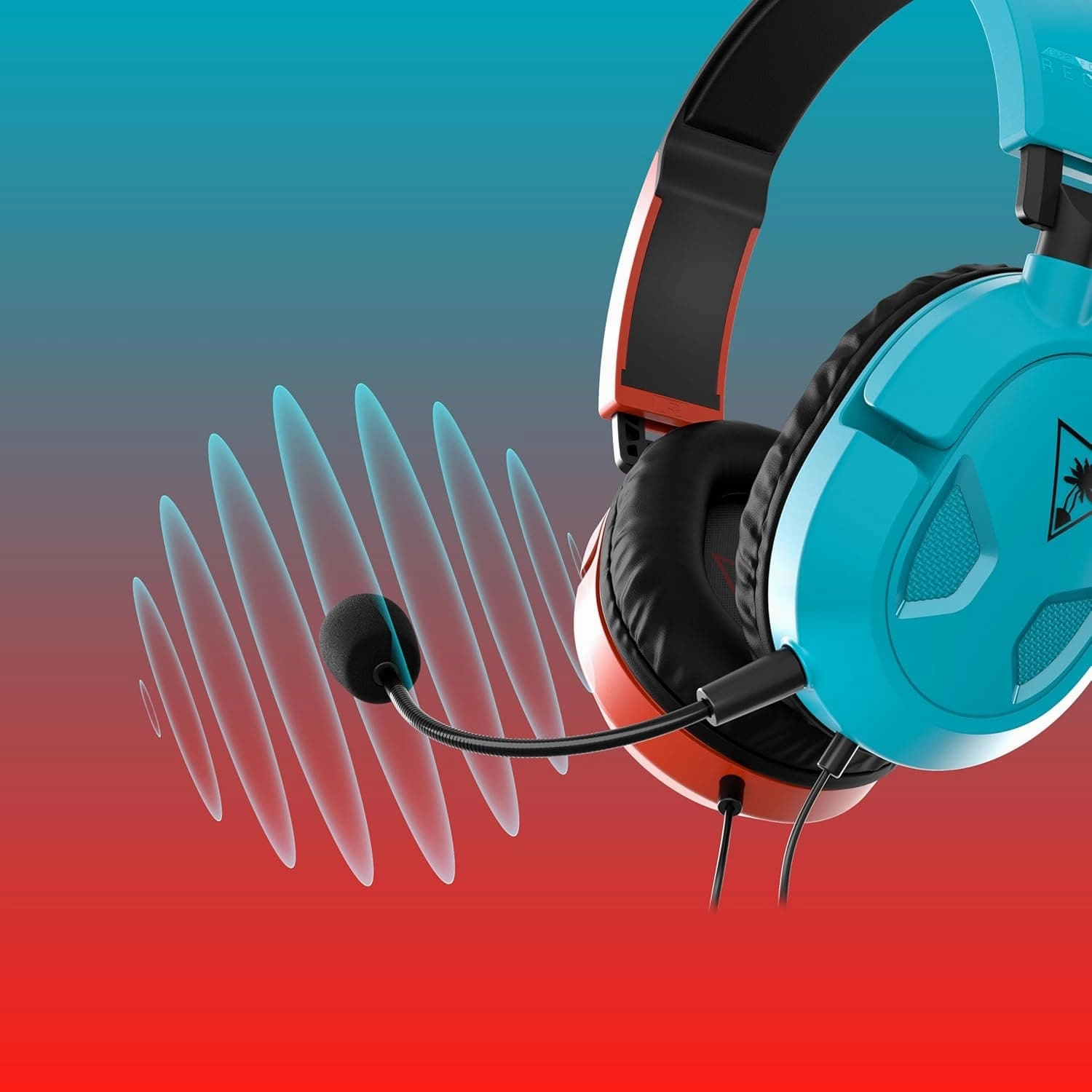 Turtle Beach Recon 50 Gaming Headset - Red/Blue, 3.5mm, Compatible with Switch, Xbox, PS5, PC & Mobile