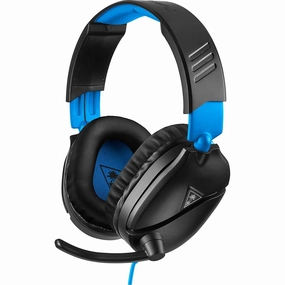 Turtle Beach Recon 70 Multiplatform Black/Blue Gaming Headset for PS5, PS4, Xbox Series X|S, Xbox One, Nintendo Switch & PC earbuds and headphones, true wireless earbuds, noise cancelling earbuds