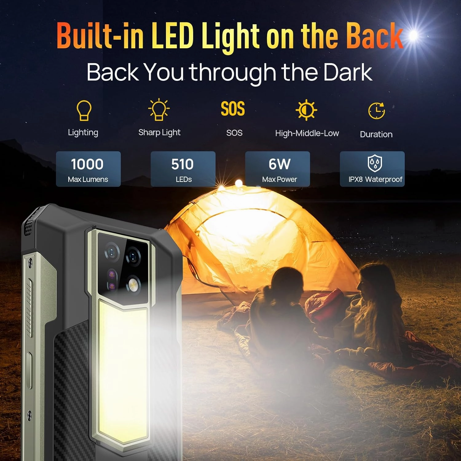 Ulefone Armor 24 Rugged Smartphone  22000mAh Battery, 66W Fast Charging, 24GB RAM   256GB/2TB Storage, Android 14, 64MP   64MP Night Vision, 120Hz 6.78" Corning Gorilla Glass, 4G, 3-Card Slot, Built-in LED Light, Waterproof