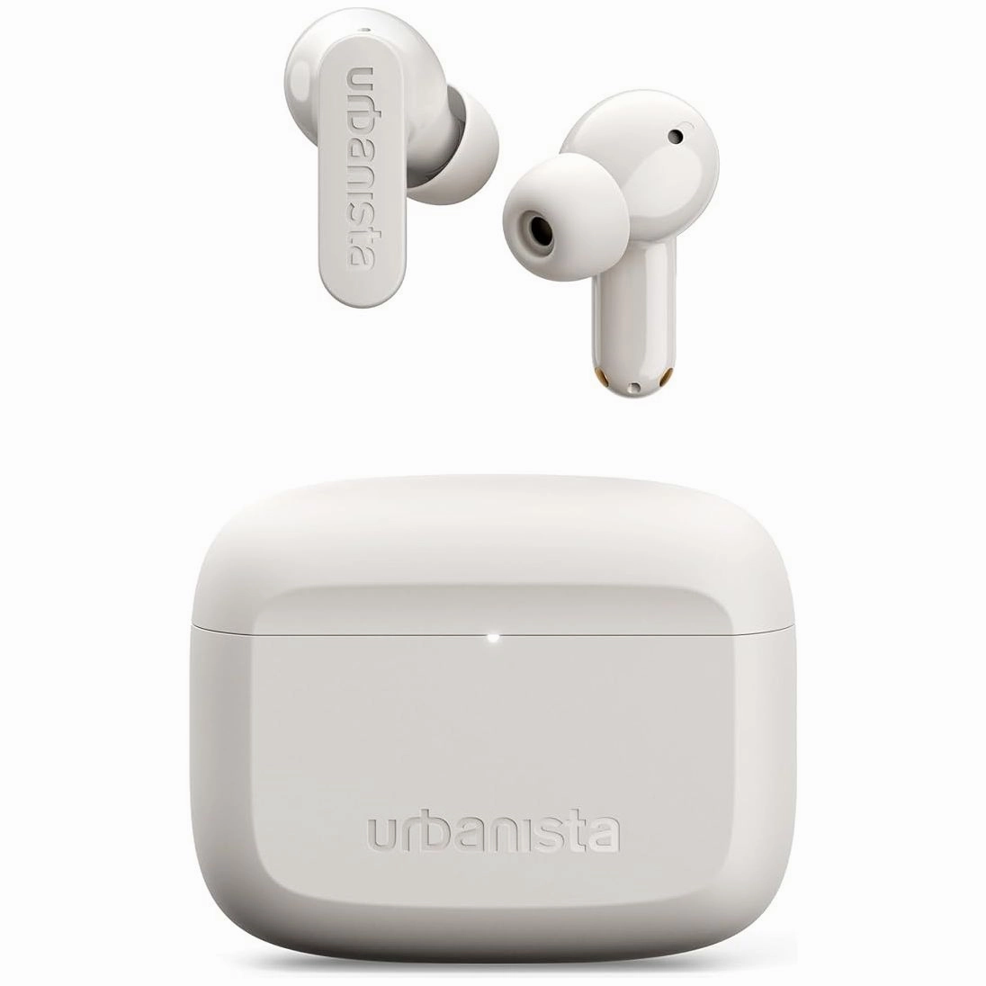 Urbanista Palo Alto True Wireless Earbuds ANC, 45H Playtime, Bluetooth Multipoint, IP54, USB-C Charging Case - White earbuds and headphones, true wireless earbuds, noise cancelling earbuds
