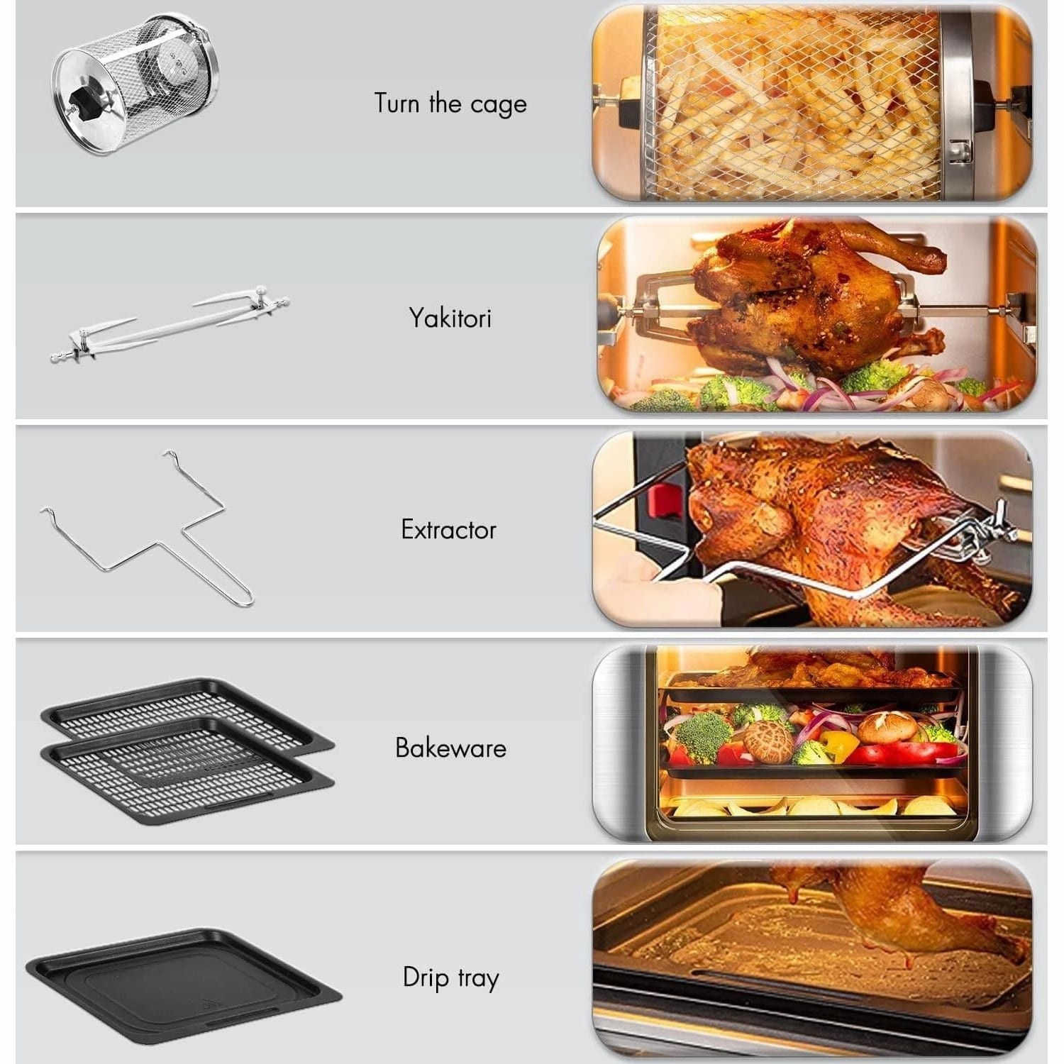 Uten 10L Digital Air Fryer Oven | 1500W Smart Tabletop with LED Touch Control, 12 Presets & Recipe Book
