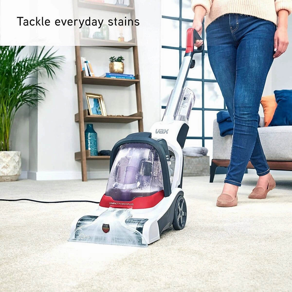 VAX Compact Power Plus CDCW-CPXP Upright Carpet Cleaner - White & Graphite