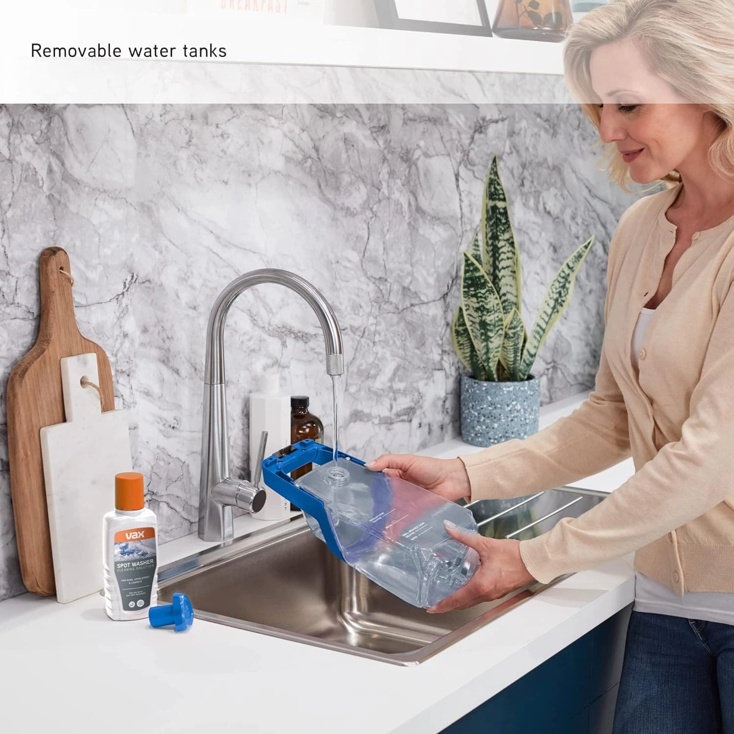 Vax SpotWash Duo Spot Cleaner | Lifts Spills and Stains from Carpets, Stairs, Upholstery | Dedicated Messy Tool for Pets  CDCW-CSXA, 1 Litre, Grey/Blue