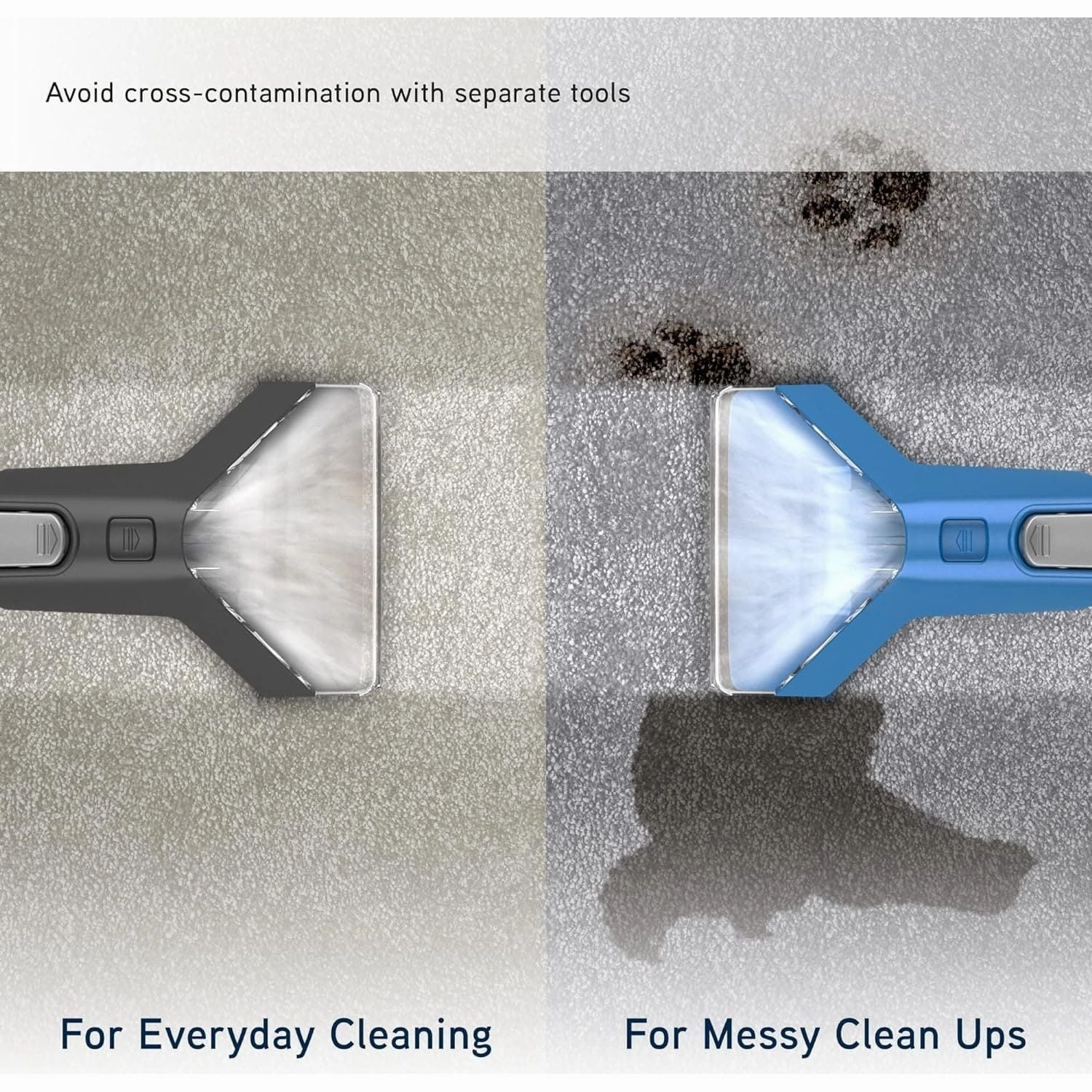 Vax SpotWash Duo Spot Cleaner | Lifts Spills and Stains from Carpets, Stairs, Upholstery | Dedicated Messy Tool for Pets  CDCW-CSXA, 1 Litre, Grey/Blue