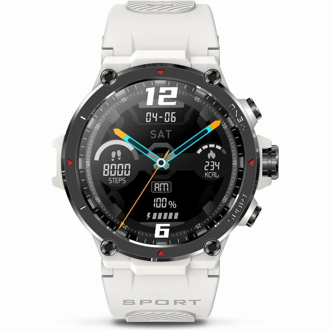 Veho Kuzo F1S Sports Smart Watch - White nintendo switch oled, nintendo switch deals, joy-con accessories