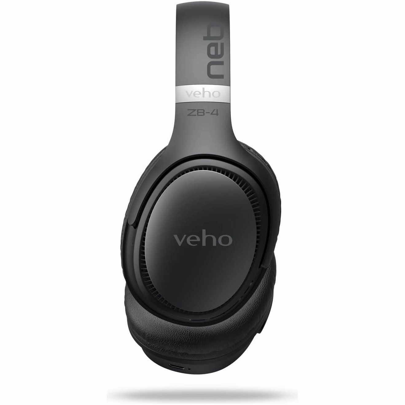 Veho ZB-4 Wireless Over-Ear Headphones with Mic  Bluetooth 5.3, 36H Playtime, 44mm Drivers, USB-C Charging