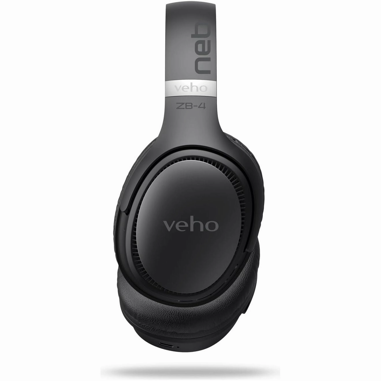 Veho ZB-4 Wireless Over-Ear Headphones with Mic  Bluetooth 5.3, 36H Playtime, 44mm Drivers, USB-C Charging