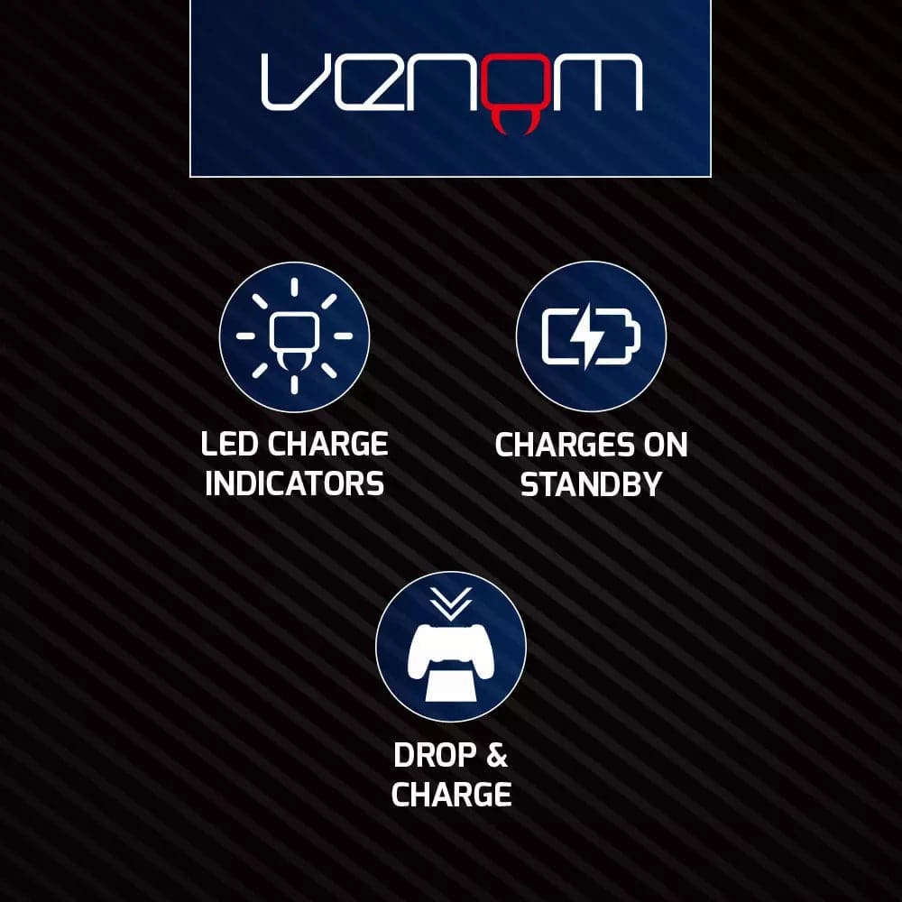 Venom Twin Docking Station for PS4 - Black