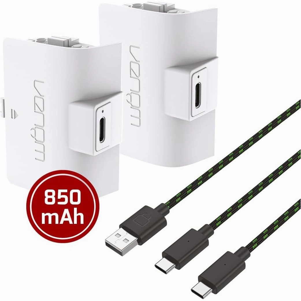 Venom Xbox Controller Rechargeable Battery Twin Pack - White (Xbox Series X & S/Xbox One)