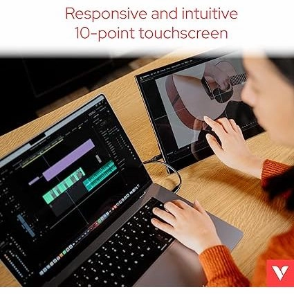 Verbatim PMT-17 17.3" Touchscreen Portable Monitor C 1080P, HDMI/USB-C, Compatible with Windows/Mac/Android