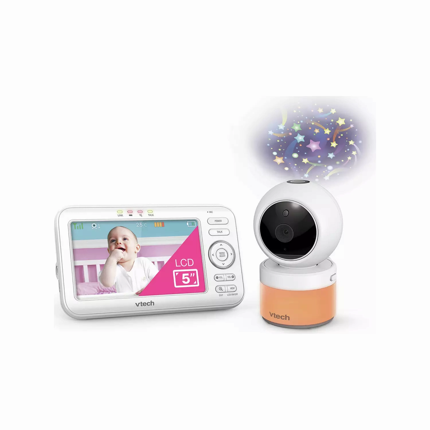 VTech Digital Baby Monitor 5in Colour Screen with Ceiling Projection