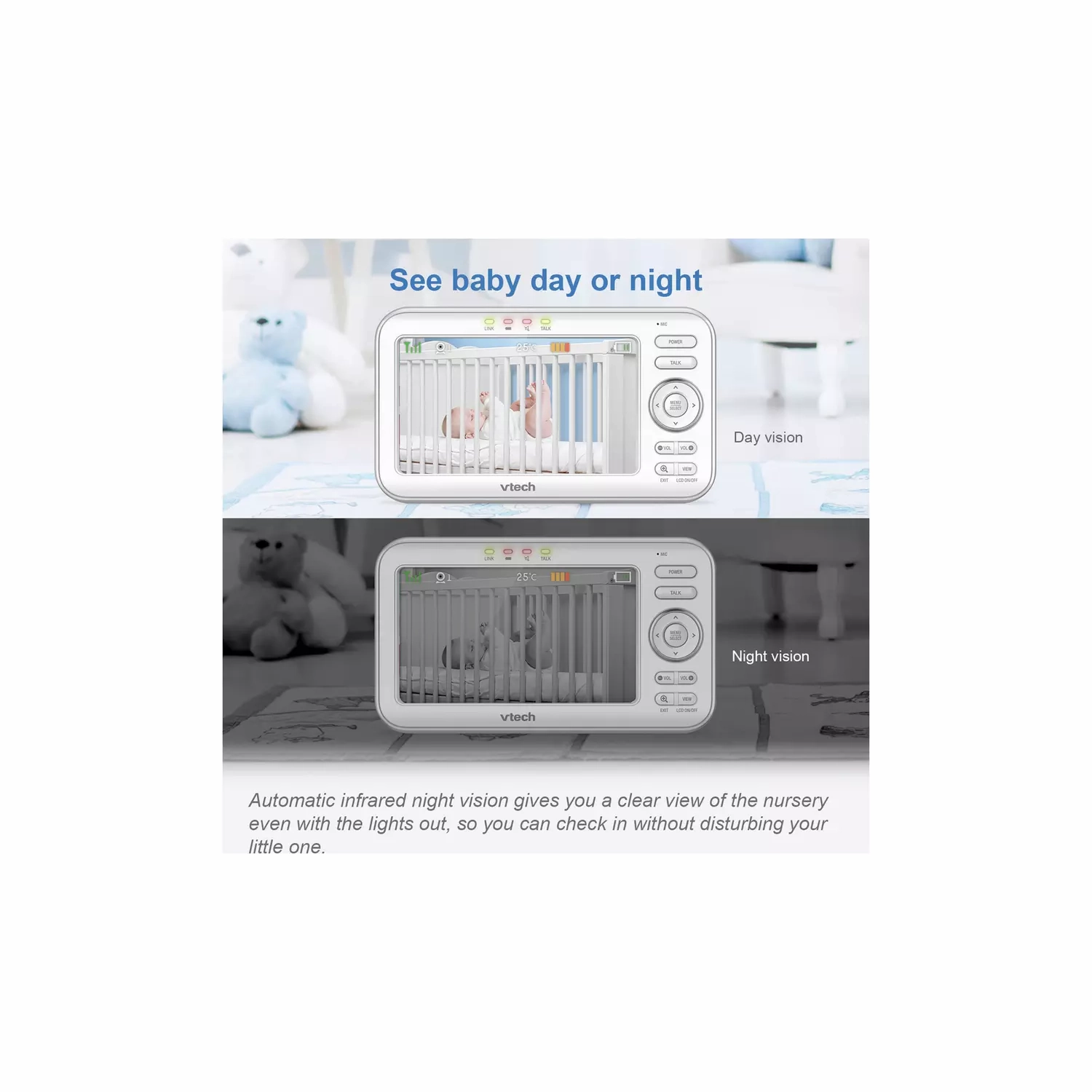 VTech Digital Baby Monitor 5in Colour Screen with Ceiling Projection