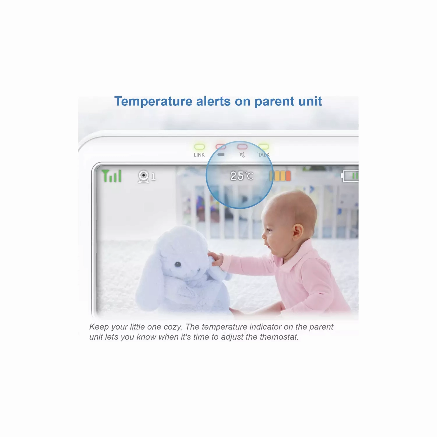 VTech Digital Baby Monitor 5in Colour Screen with Ceiling Projection