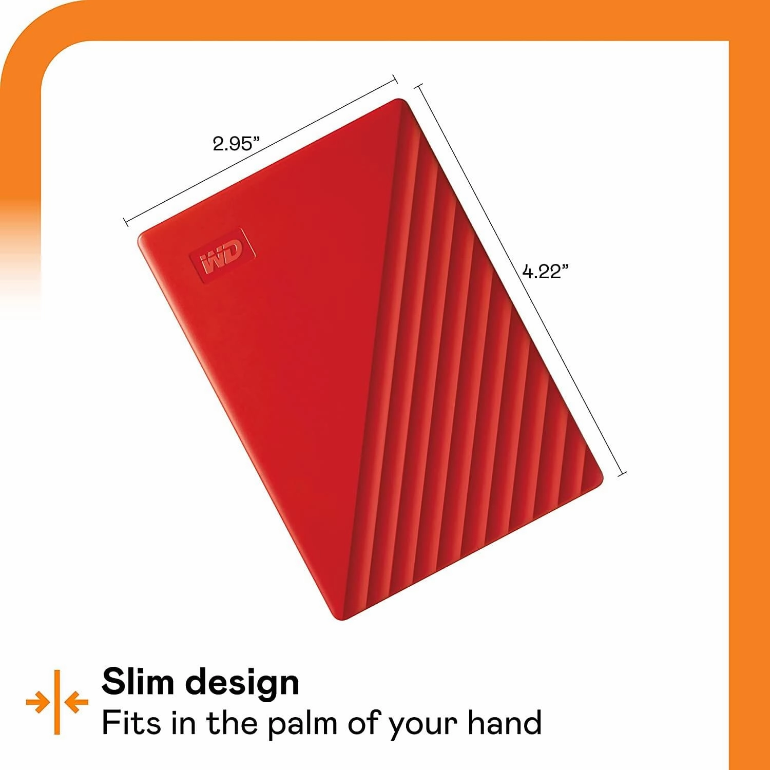 WD 2 TB My Passport Portable HDD USB 3.0 with software for device management, backup and password protection - Red - Works with PC, Xbox and PS4