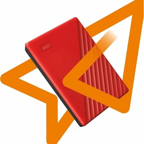 WD 2 TB My Passport Portable HDD USB 3.0 with software for device management, backup and password protection - Red - Works with PC, Xbox and PS4 desktop computers, gaming desktop pc, all in one desktop deals