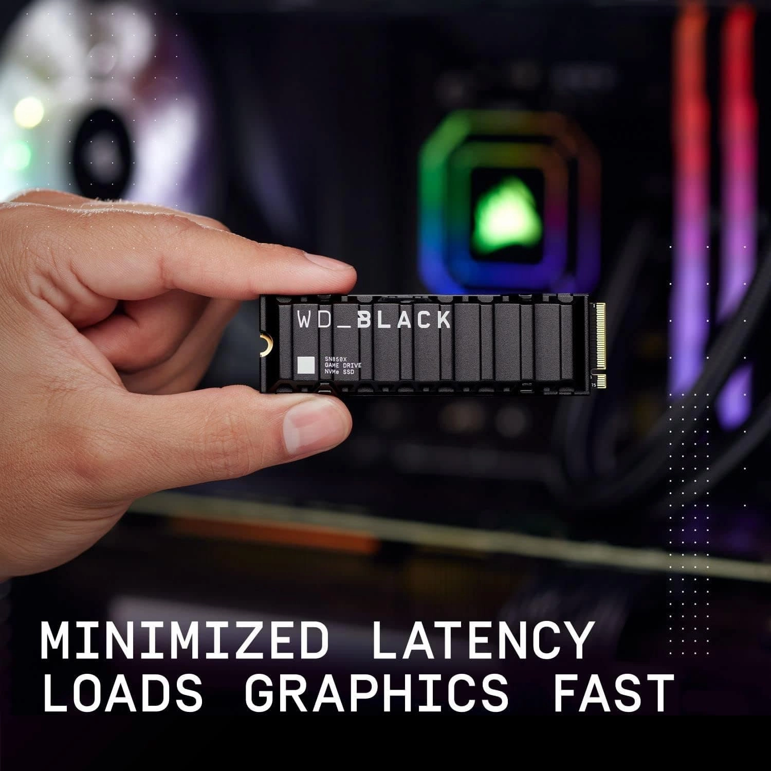WD_BLACK SN850X 2TB, M.2 2280, NVMe SSD, Gaming Drive, Gen 4 PCIe, Read speeds up to 7300 MB/s -  compatible with PlayStation 5 and computer