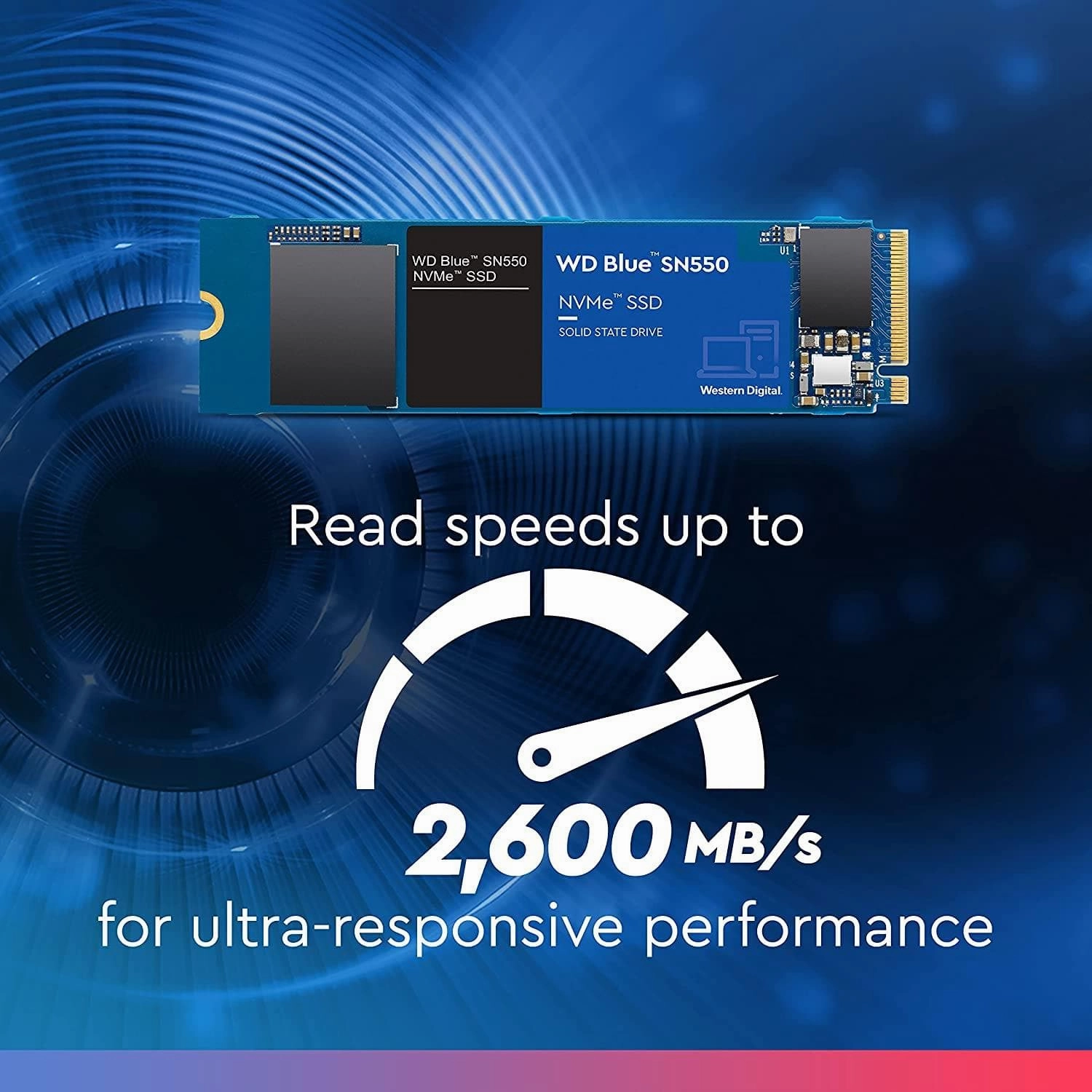 WD_BLUE SN550 500GB M.2 2280 PCIe Gen3 NVMe up to 2400 MB/s read speed