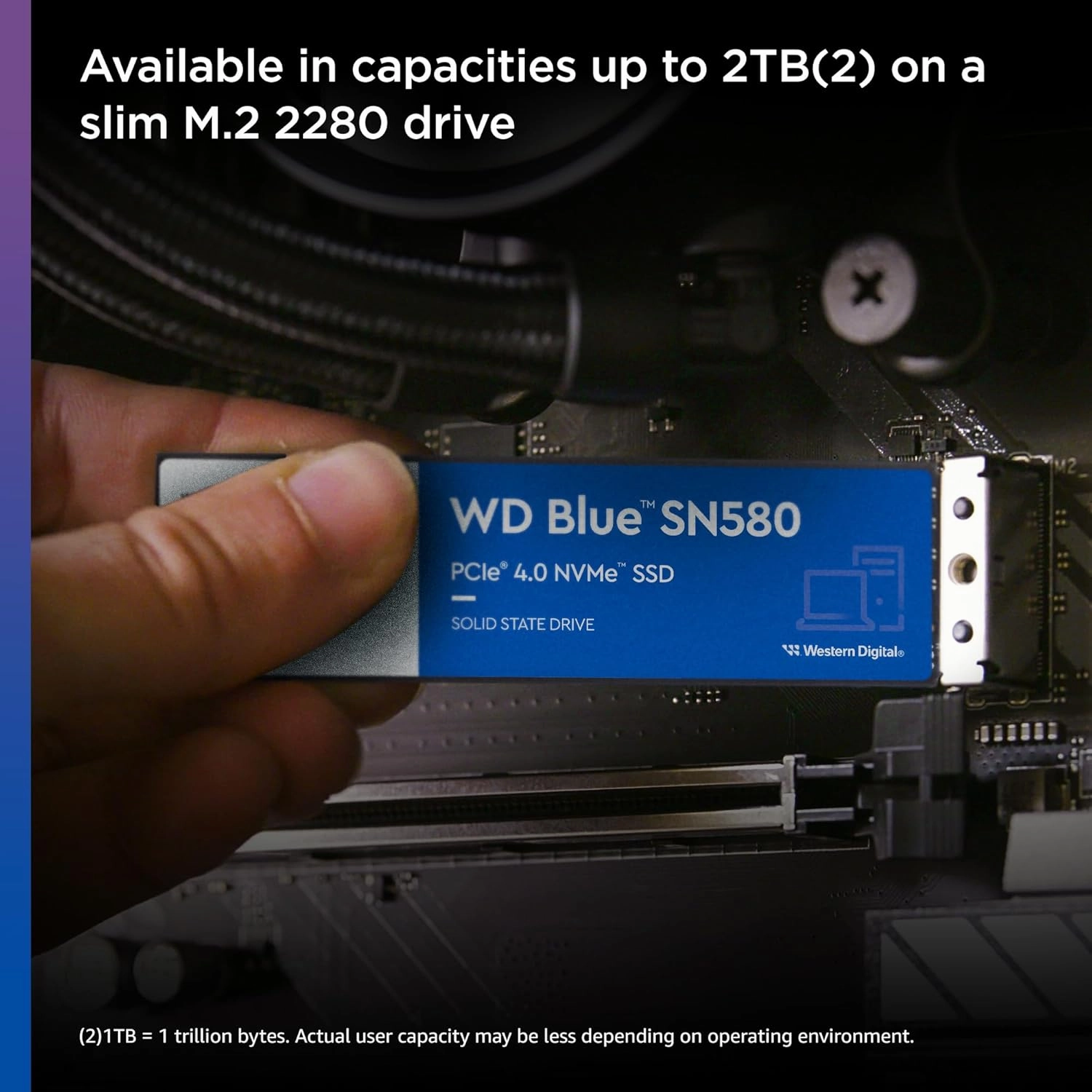 WD Blue SN580 250GB M.2 2280 PCIe Gen4 NVMe SSD C 4150 MB/s, Includes Acronis True Image (Backup & Cloning)