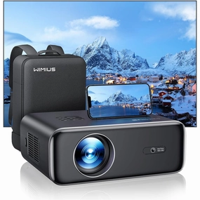 WiMiUS 26000 Lumen Full HD 1080P Portable Projector with Auto Focus & Keystone, WiFi 6, Bluetooth, 4K Support, 4D/4P Keystone, 50% Zoom, 300'' Display for Smartphone/TV Stick/PPT/PS5 xbox console, buy xbox series x, xbox accessories online