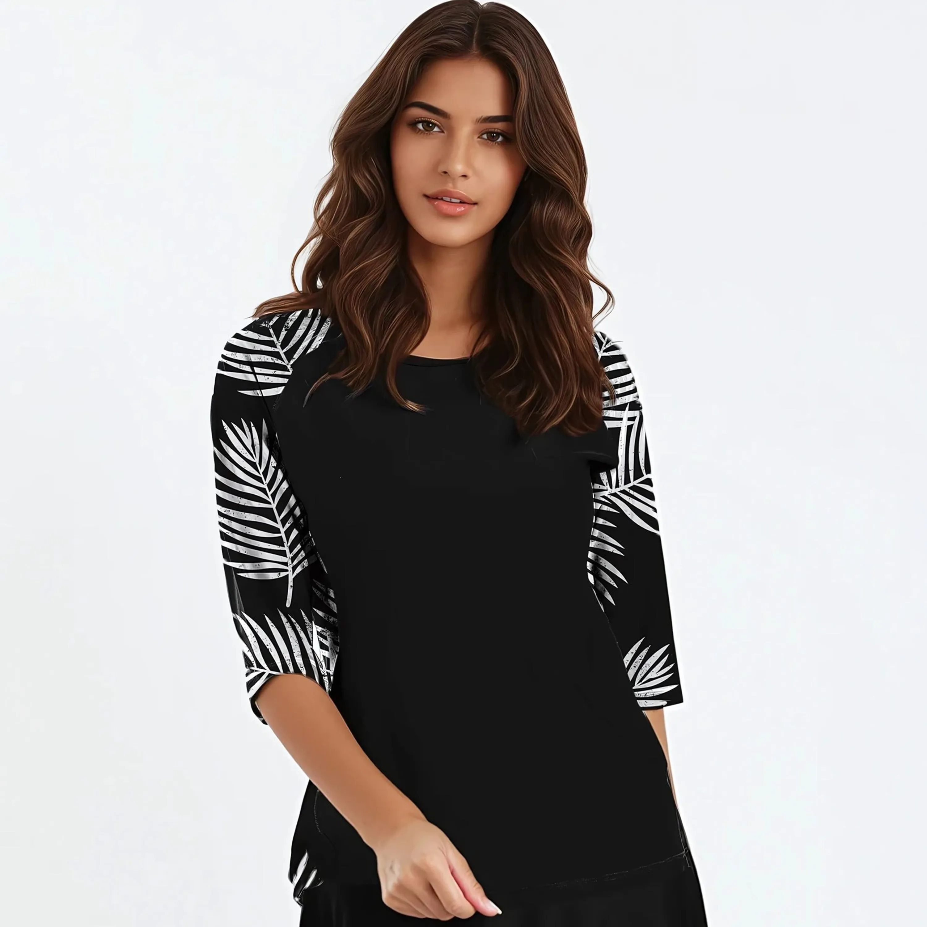 Women's Loose Fit 3/4 Sleeve Rash Guard Margaux Swim Top