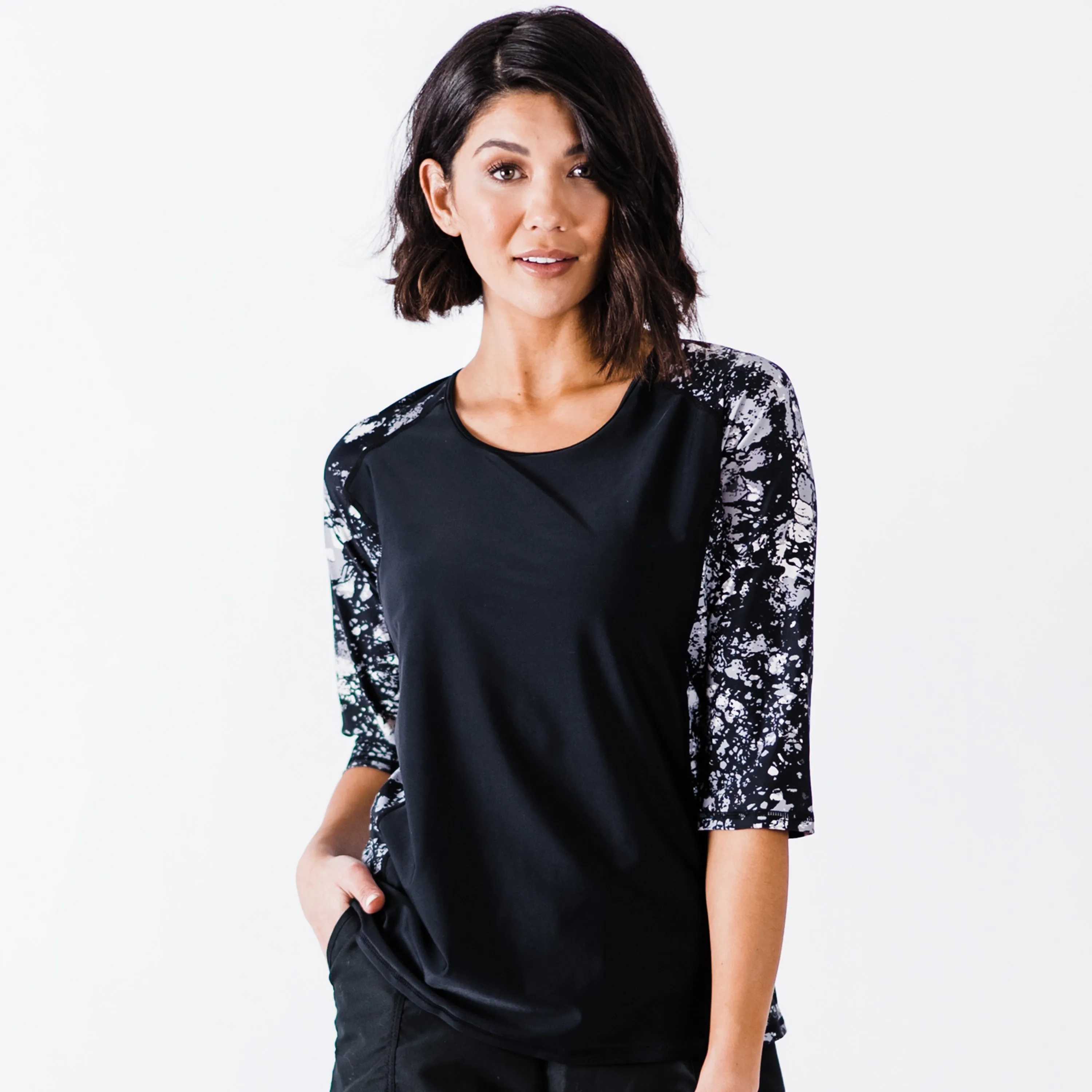 Women's Loose Fit 3/4 Sleeve Rash Guard Margaux Swim Top