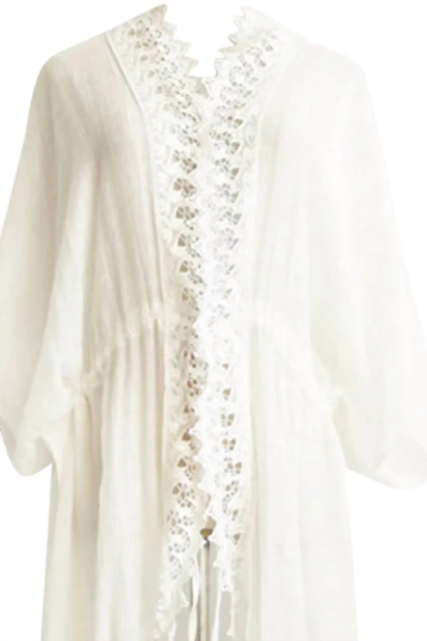 Women's Plus Size Lace Cover Up In White