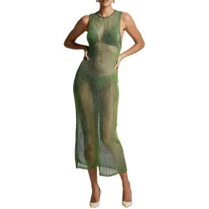 Womens Slit Mesh Cover-Up