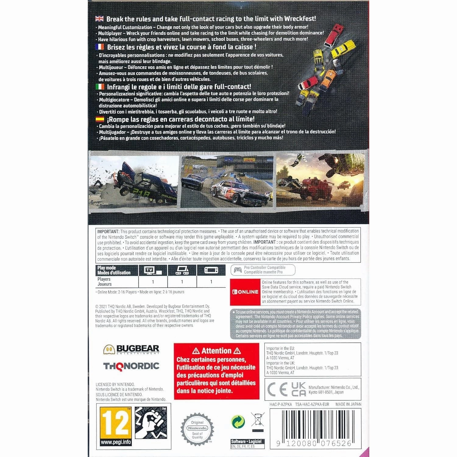 Wreckfest (Nintendo Switch)