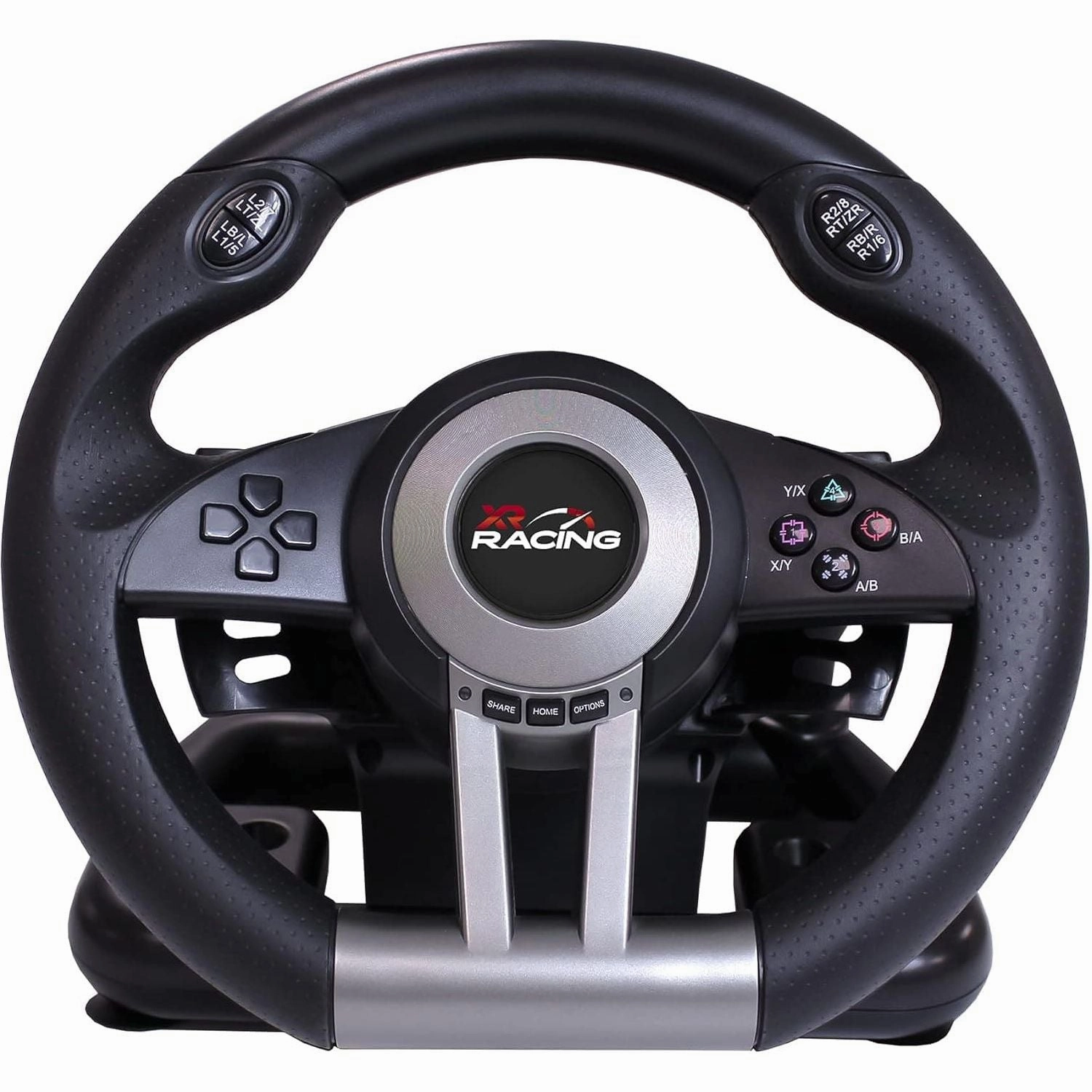 X-Rocker XR Racing Wheel V2 With Pedals - 180 Responsive - Compatible with PS4, Xbox, PC & Switch computing devices, pc accessories, cheap computer online