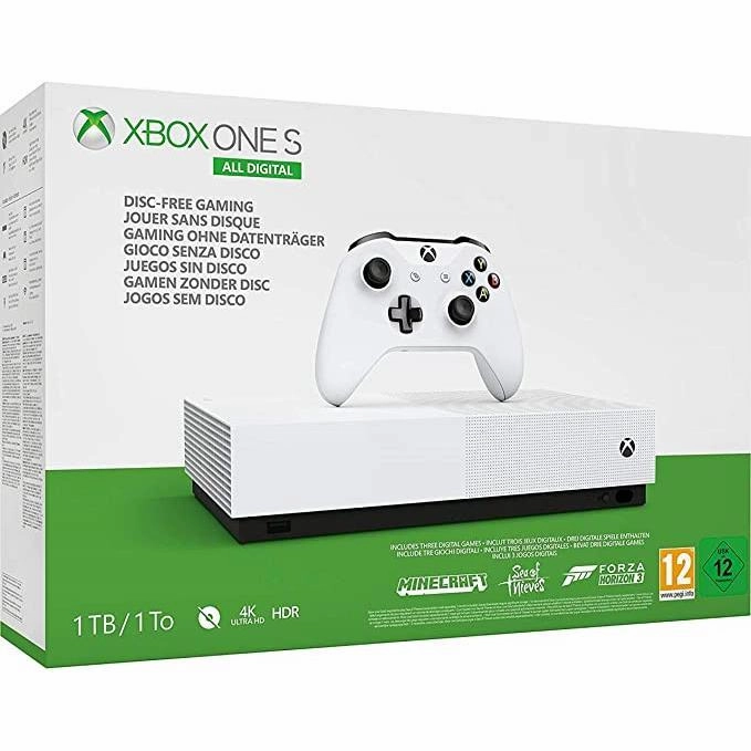 Xbox One S Digital Console - 500GB, White