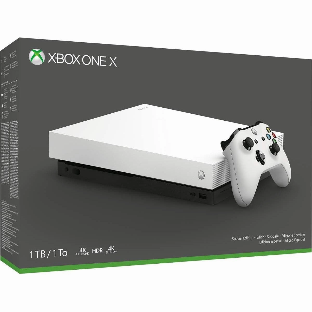 Xbox One X Console, 1TB - Robot White