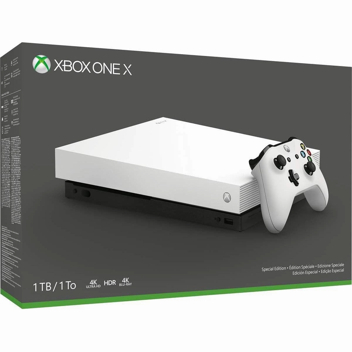 Xbox One X Console, 1TB - Robot White