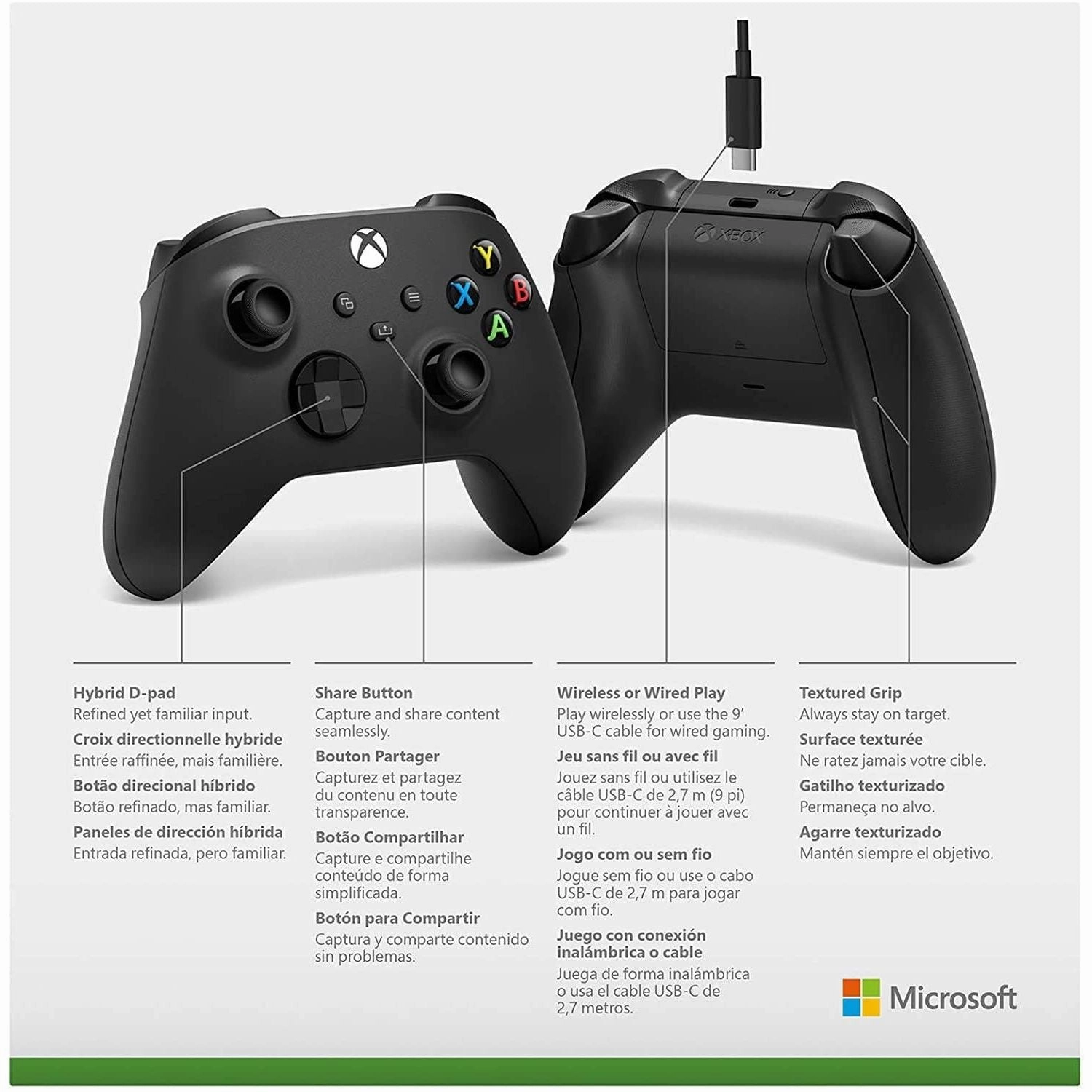 Xbox Series Wireless Controller  Carbon Black