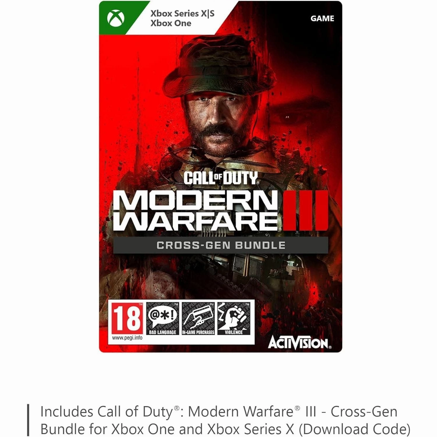 Xbox Series X   Call of Duty: Modern Warfare III - Cross-Gen Bundle for Xbox One and Xbox Series X (Download Code)