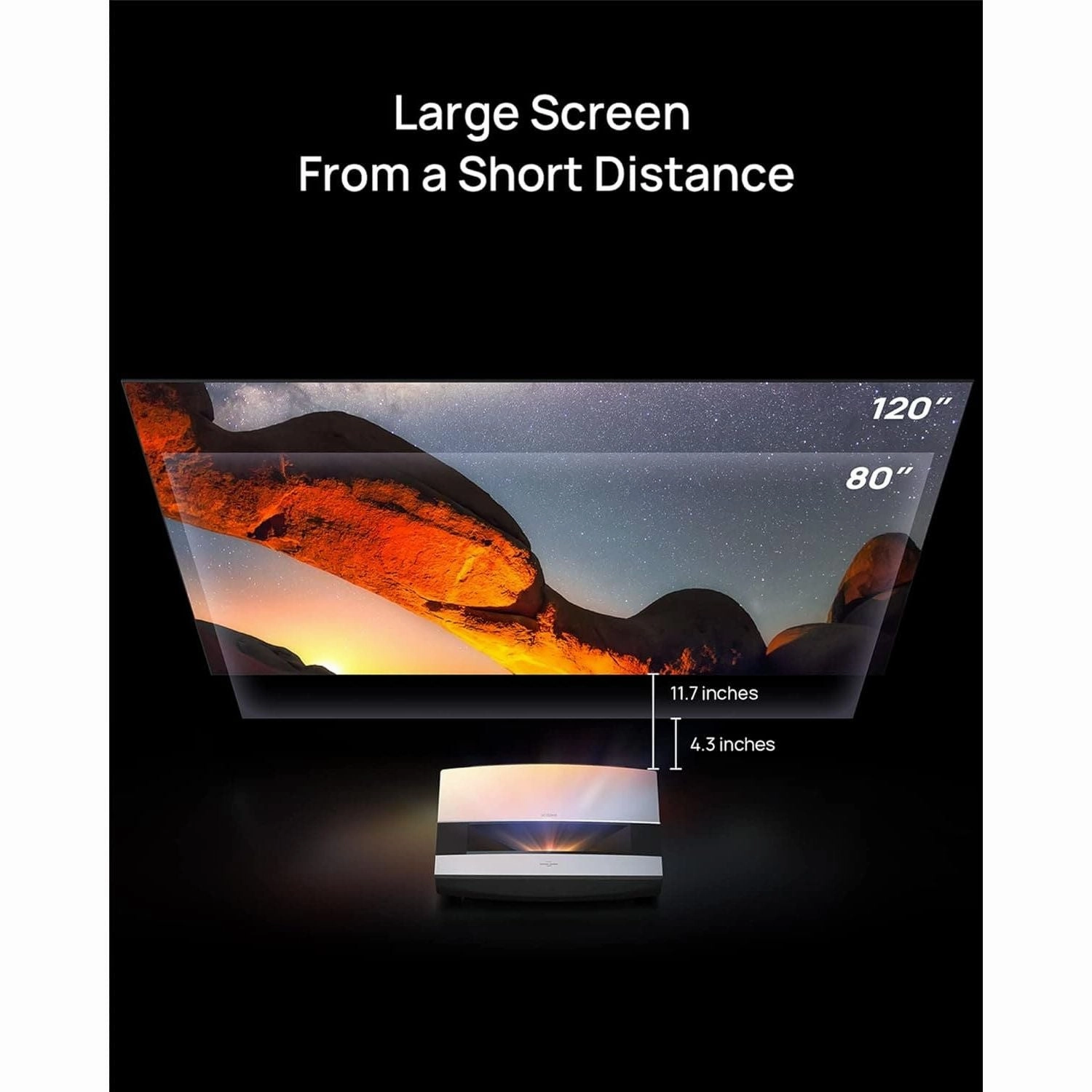 XGIMI Aura 4K UHD Ultra Short Throw Projector C 1800 ISO Lumens, HDR10, 60W Harman Kardon Speakers, Android TV 10.0, Wireless Casting C Home Theater Projector
