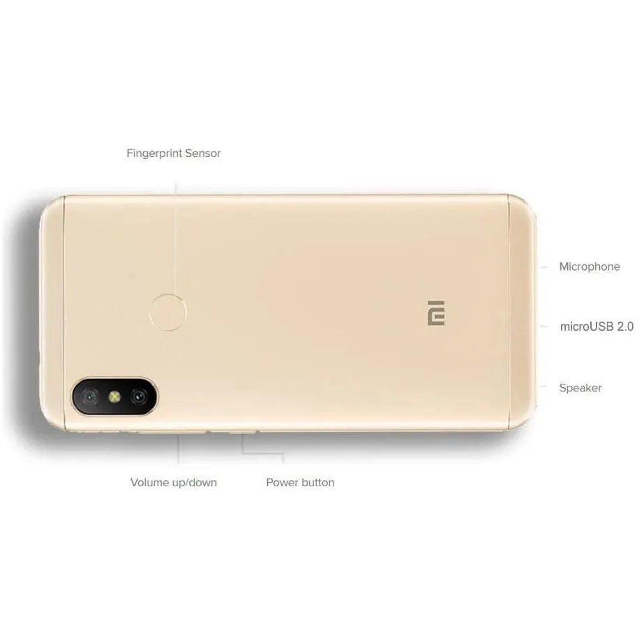 Xiaomi Mi A2 Lite - 4G - 64GB Storage - 4GB RAM - Dual SIM - Gold - Unlocked