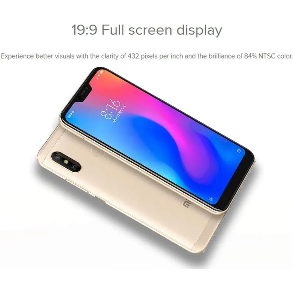 Xiaomi Mi A2 Lite - 4G - 64GB Storage - 4GB RAM - Dual SIM - Gold - Unlocked