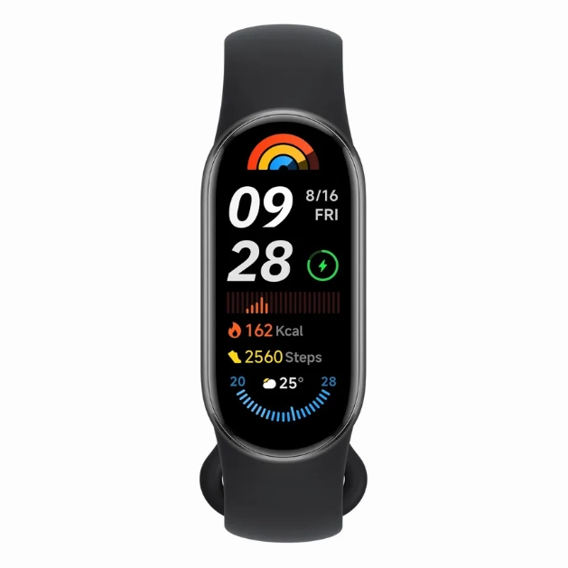 Xiaomi Smart Band 9  Midnight Black, 1.62" AMOLED, Bluetooth 5.4, 233mAh Battery, 5ATM Water Resistance, Fitness & Health Tracking