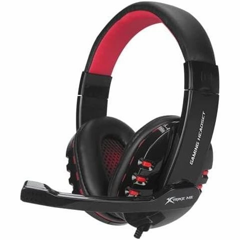 XTRIKE ME CM-406 Pack Gaming Spanish QWERTY Keyboard with 104 Keys with Membrane System, Optical Mouse 4 Buttons with DPI Selector, Stereo Headphones with Microphone and Mat