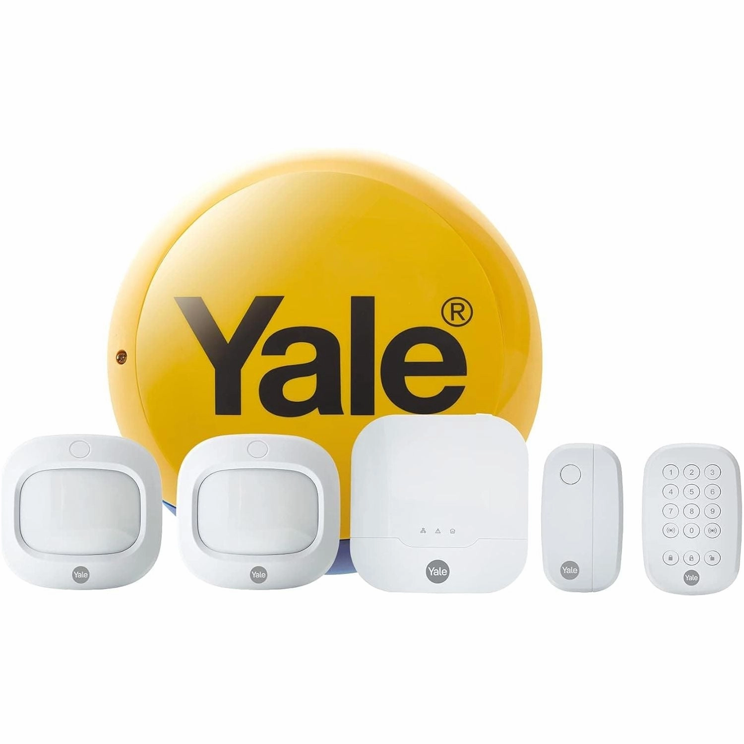 Yale IA-320 Sync Smart Home Alarm 6 piece kit. Includes Sync Alarm Hub, External Siren, 1x Door/Window Contacts, 2x PIR Motion Detector, Keypad. Works with Alexa, Google Assistant & Philips Hue xbox console, buy xbox series x, xbox accessories online