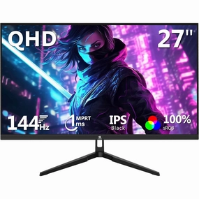 Z-Edge 27-Inch QHD Gaming Monitor, 144Hz, 2K 2560x1440 IPS, 1ms MPRT, Black retro game consoles, buy sega console, retro gaming accessories